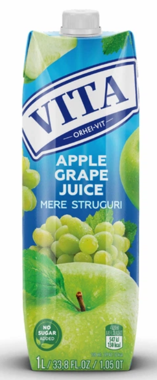 Сік яблучно-виноградний Vita без цукру 1л